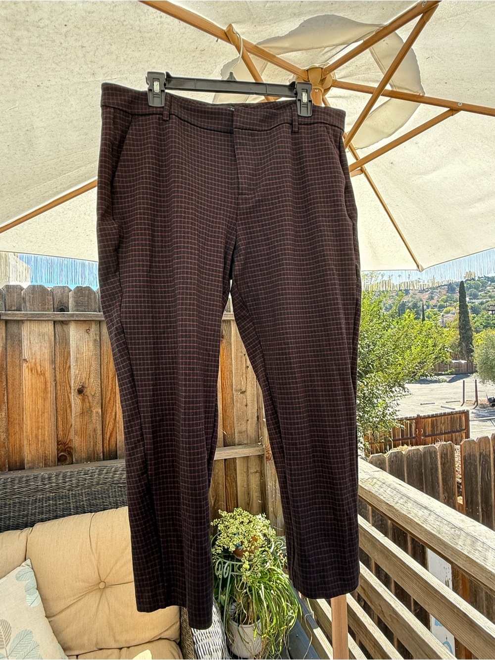 Liverpool Brown Checked Dress Pants